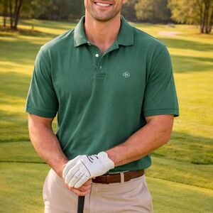 Titleist Men's Green Polo Shirt Large Vintage Grandfather Golf Luxury Minimalist